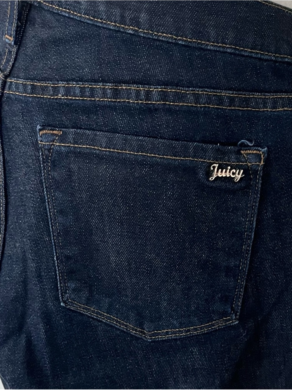NWOT Juicy Couture Dark Indigo Straight Leg Stretch Jeans - Picture 8 of 9